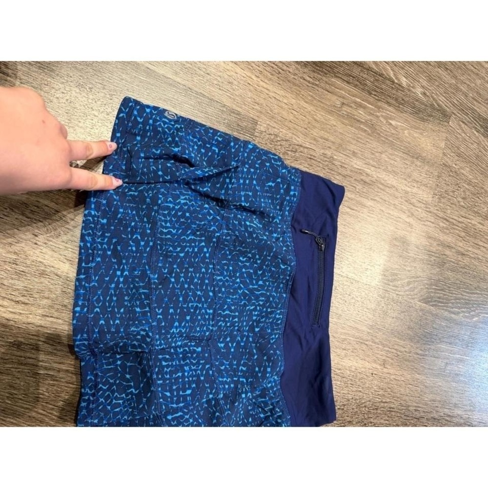 Lululemon Pace Rival Skirt II *R Blue Geometric Print Tennis Skort LW8587R Size - Picture 6 of 6